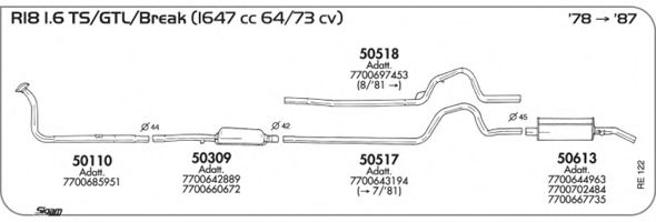 Система выпуска ОГ SIGAM RE122