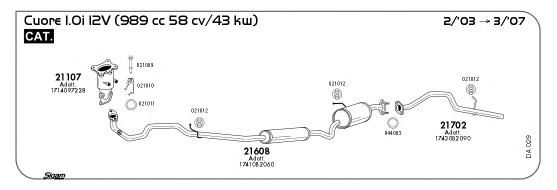 Труба выхлопного газа SIGAM 21702