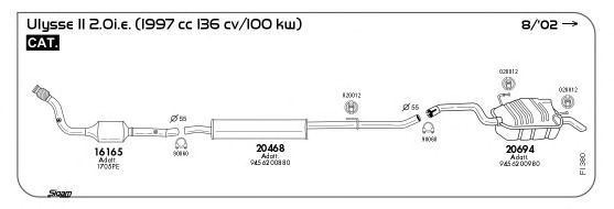 Система выпуска ОГ SIGAM FI380