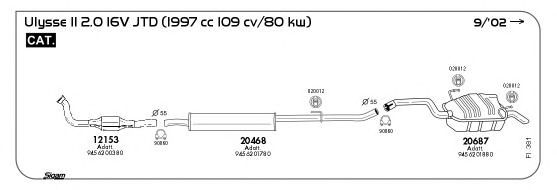 Система выпуска ОГ SIGAM FI381