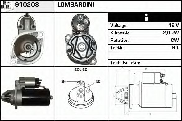 Стартер EDR 910208
