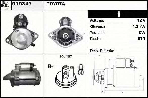 Стартер EDR 910347