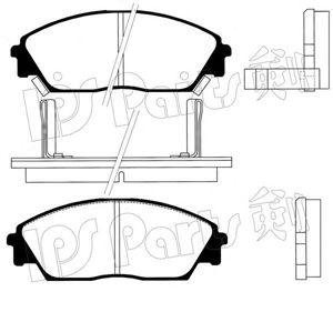 Комплект тормозных колодок, дисковый тормоз IPS Parts IBD-1423