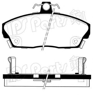 Комплект тормозных колодок, дисковый тормоз IPS Parts IBD-1427