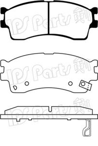 Комплект тормозных колодок, дисковый тормоз IPS Parts IBD-1K07