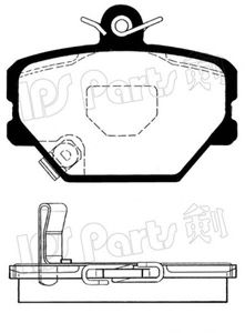 Комплект тормозных колодок, дисковый тормоз IPS Parts IBD-1M00