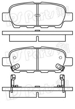 Комплект тормозных колодок, дисковый тормоз IPS Parts IBR-1154