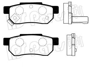 Комплект тормозных колодок, дисковый тормоз IPS Parts IBR-1404