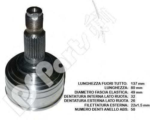 Шарнирный комплект, приводной вал IPS Parts ICJ-10420
