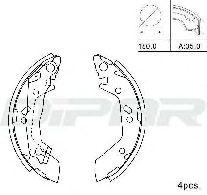 Комплект тормозных колодок DITAS DPB1012