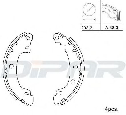 Комплект тормозных колодок DITAS DPB1017