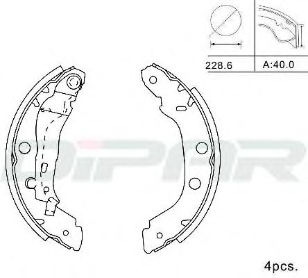 Комплект тормозных колодок DITAS DPB1018