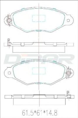 Комплект тормозных колодок, дисковый тормоз DITAS DFB2321