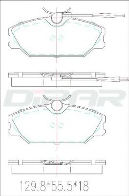 Комплект тормозных колодок, дисковый тормоз DITAS DFB2560