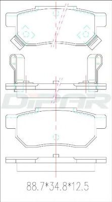 Комплект тормозных колодок, дисковый тормоз DITAS DFB5215