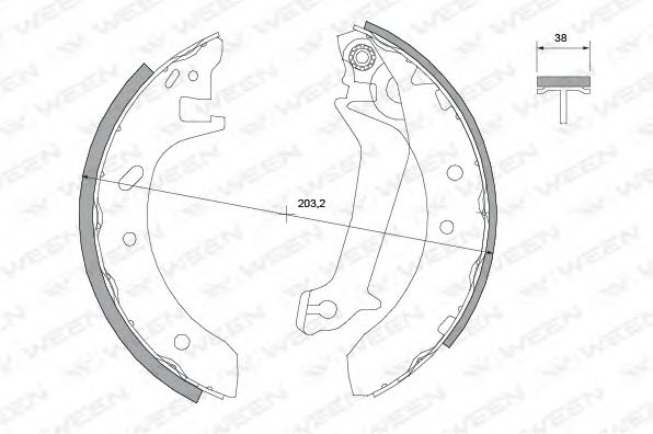 Комплект тормозных колодок WEEN 152-2042