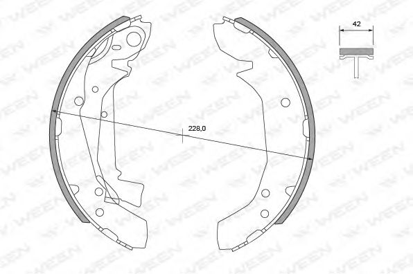Комплект тормозных колодок WEEN 152-2022