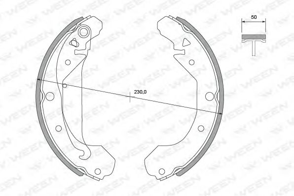 Комплект тормозных колодок WEEN 152-2023