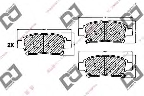 Комплект тормозных колодок, дисковый тормоз DJ PARTS BP1007