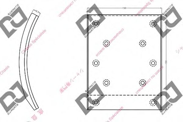 Тормозные колодки, барабанный тормоз DJ PARTS BL1014