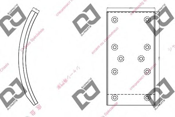 Тормозные колодки, барабанный тормоз DJ PARTS BL1033