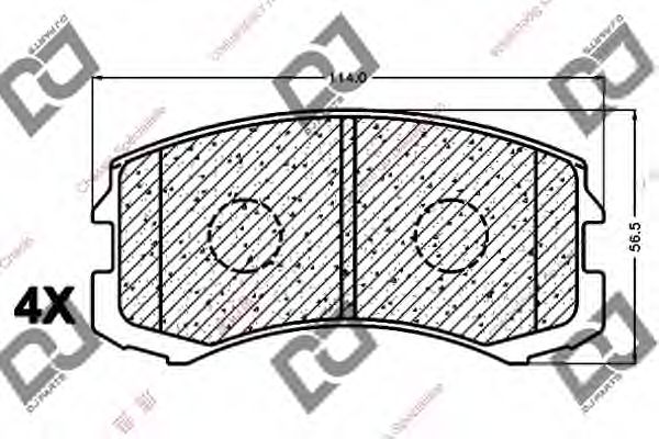 Комплект тормозных колодок, дисковый тормоз DJ PARTS BP1023