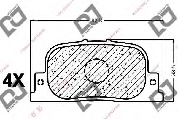 Комплект тормозных колодок, дисковый тормоз DJ PARTS BP1139