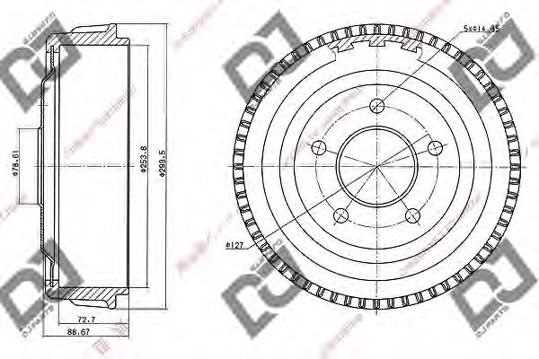 Тормозной барабан DJ PARTS BR1003