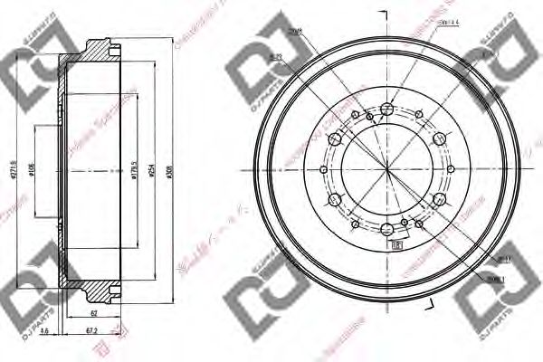 Тормозной барабан DJ PARTS BR1028