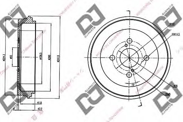 Тормозной барабан DJ PARTS BR1029