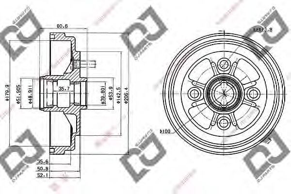 Тормозной барабан DJ PARTS BR1031
