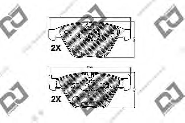 Комплект тормозных колодок, дисковый тормоз DJ PARTS BP1184