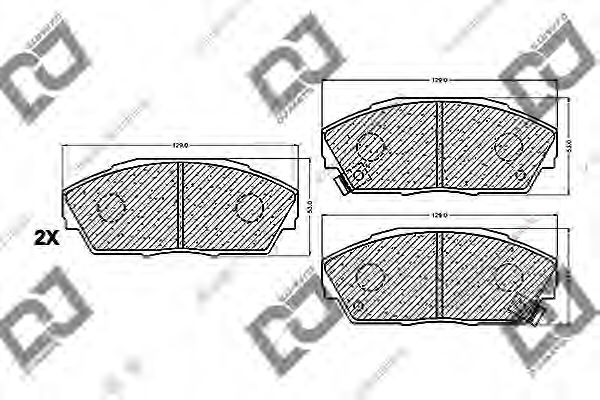 Комплект тормозных колодок, дисковый тормоз DJ PARTS BP1226