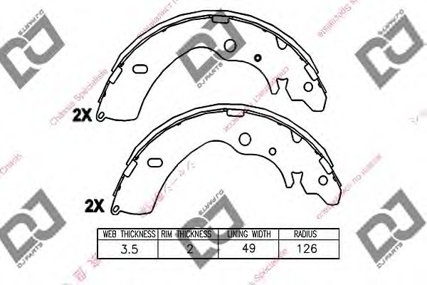 Комплект тормозных колодок DJ PARTS BS1323