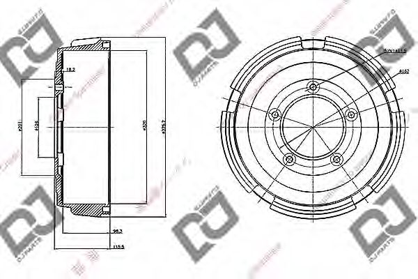 Тормозной барабан DJ PARTS BR1065