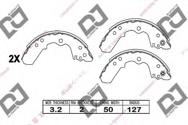 Комплект тормозных колодок DJ PARTS BS1030