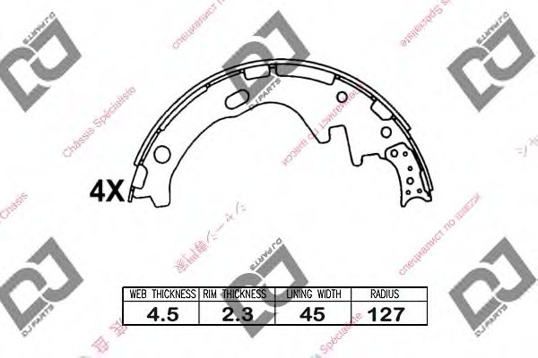 Комплект тормозных колодок DJ PARTS BS1037