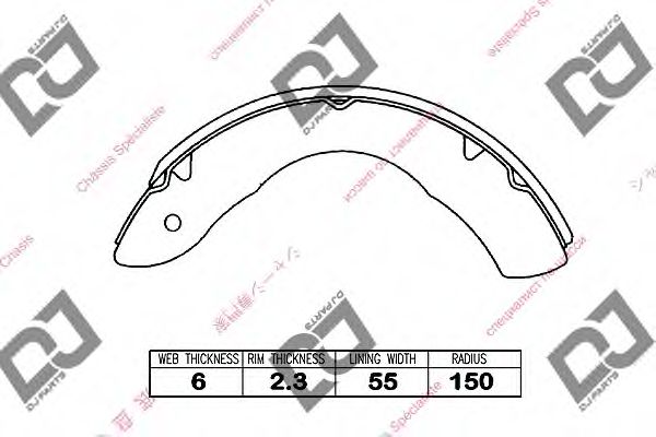 Комплект тормозных колодок DJ PARTS BS1299