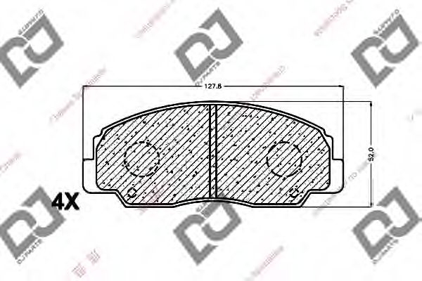 Комплект тормозных колодок, дисковый тормоз DJ PARTS BP1367