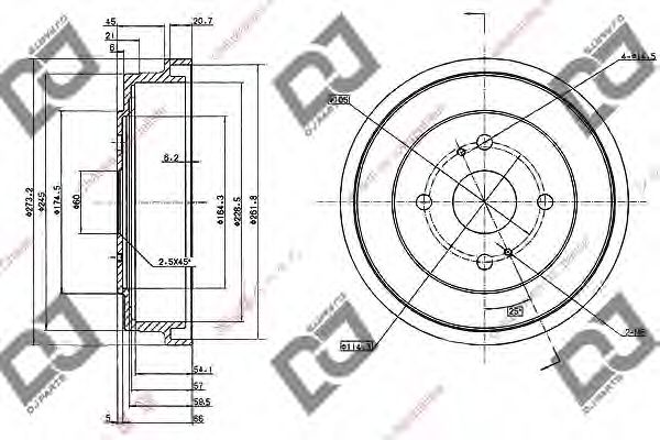 Тормозной барабан DJ PARTS BR1071