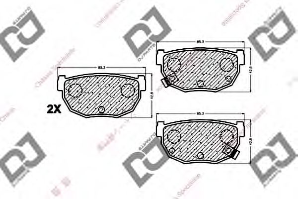 Комплект тормозных колодок, дисковый тормоз DJ PARTS BP1469