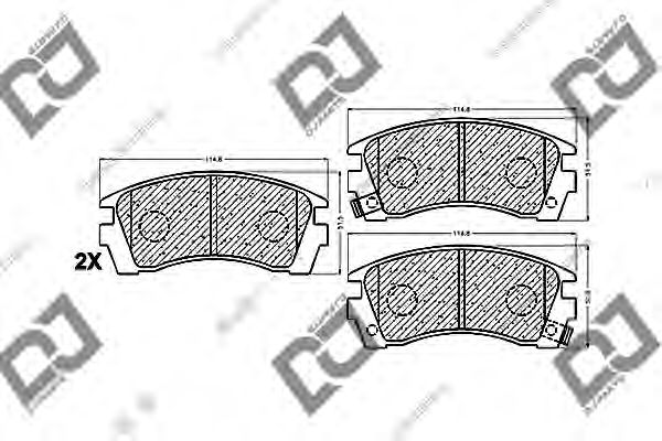 Комплект тормозных колодок, дисковый тормоз DJ PARTS BP1479