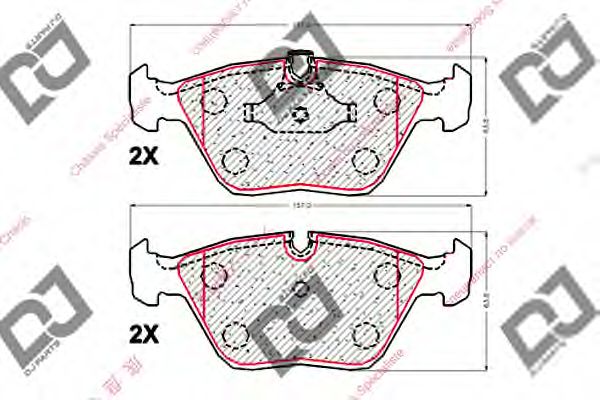 Комплект тормозных колодок, дисковый тормоз REMSA 2704