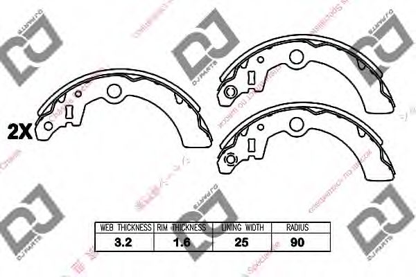 Комплект тормозных колодок DJ PARTS BS1403