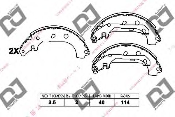 Комплект тормозных колодок DJ PARTS BS1409