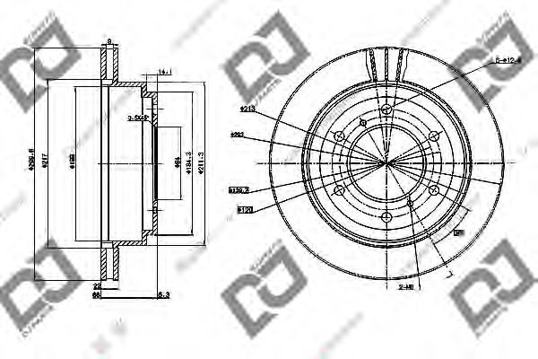 Тормозной диск DJ PARTS BD1035