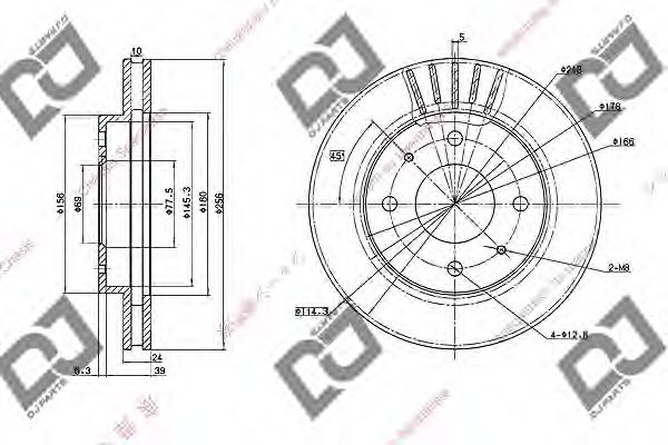 Тормозной диск DJ PARTS BD1036