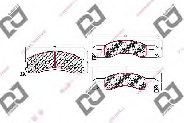 Комплект тормозных колодок, дисковый тормоз DJ PARTS BP1717