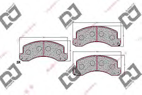Комплект тормозных колодок, дисковый тормоз DJ PARTS BP1721