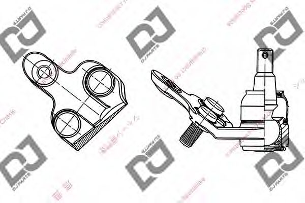 Несущий / направляющий шарнир DJ PARTS DB1002